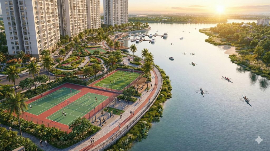 Khu thể thao đa năng hiện đại tại dự án Masteri Thanh Đa Peninsula - Tiện ích chuẩn quốc tế từ Masterise Homes